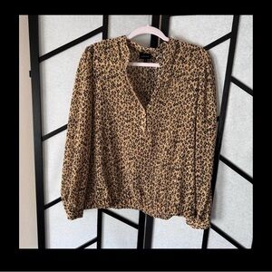 Who What Wear shear animal print blouse
Size L
